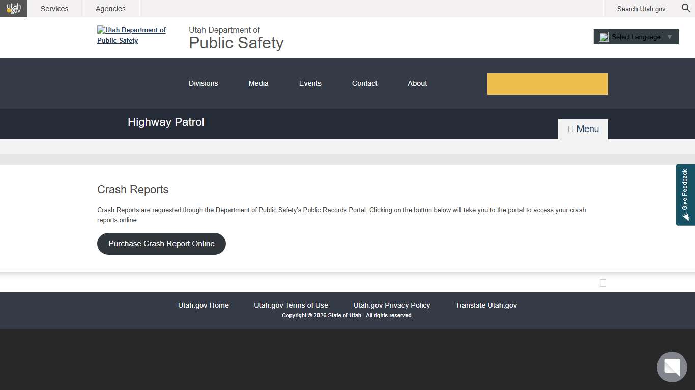 Crash Reports DPS – Highway Patrol